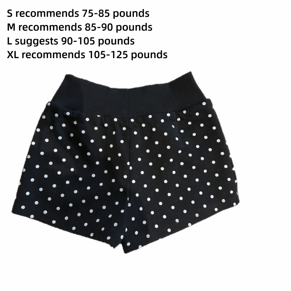 Street Style Polka Dot Women Shorts High Waist Drawstring Waist Polka Dot Shorts Elastic Waist Soft Hot Pants Women Girls